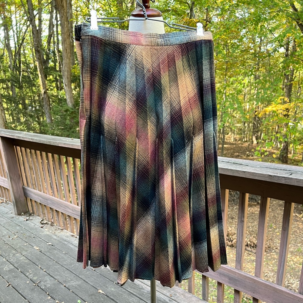 Vintage Plaid Multicolor Women's Skirt approx size small